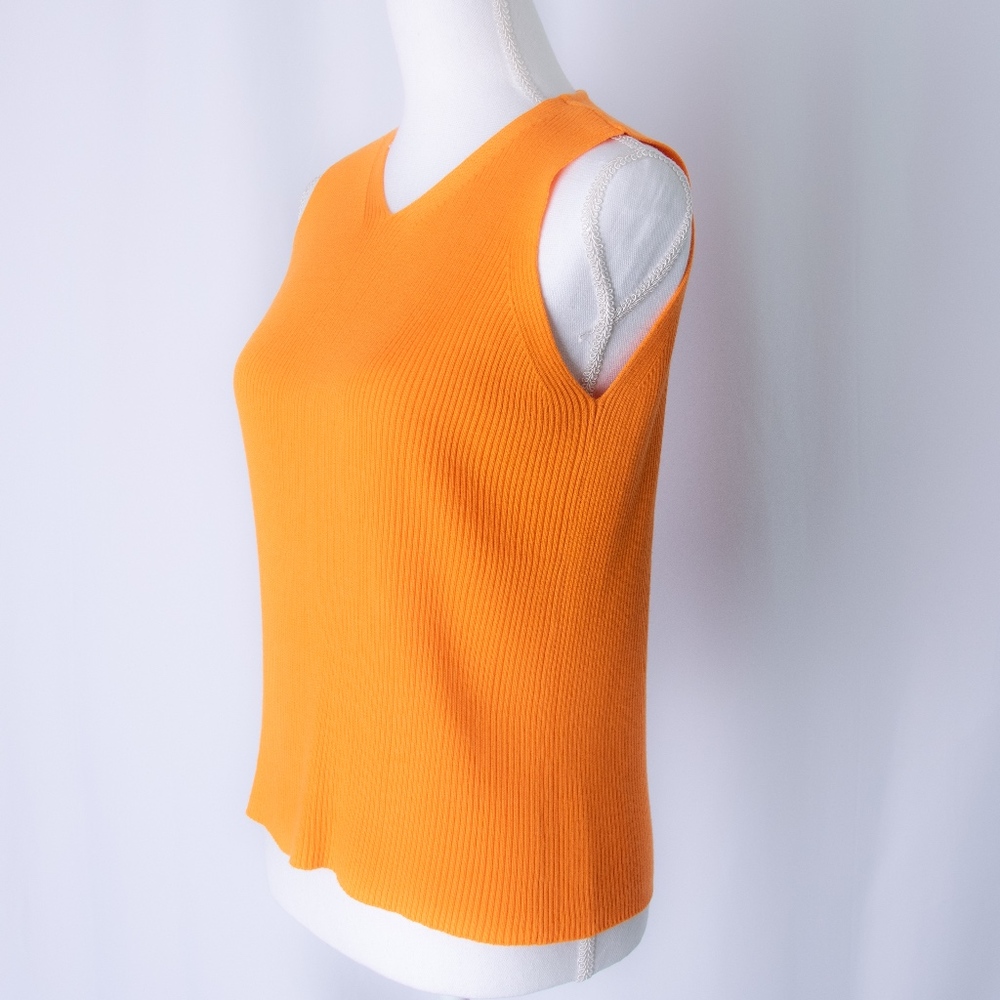 Tangerine Jackie Blue Ribbed Tank